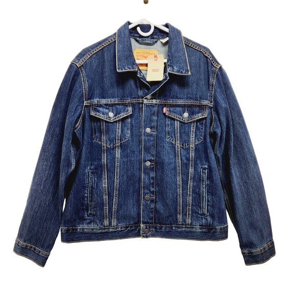 Levi's Men's Trucker Denim Jacket Size L blue New - Picture 1 of 10